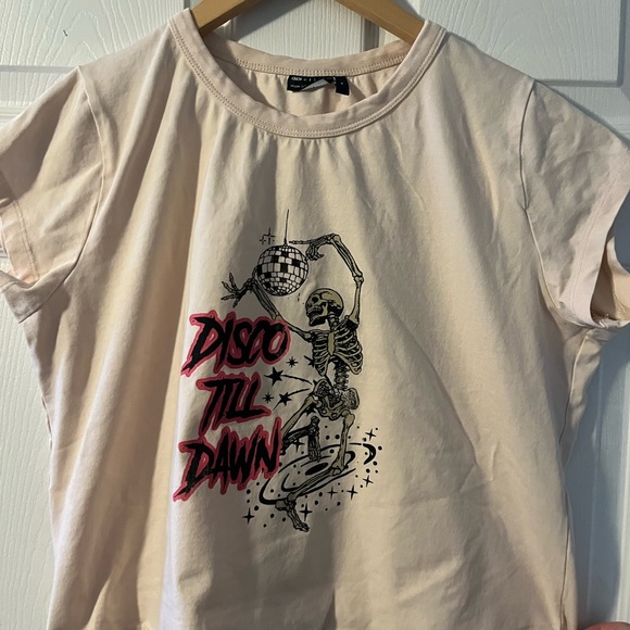 ASOS Blush Pink Skeleton Disco Top - Picture 4 of 4